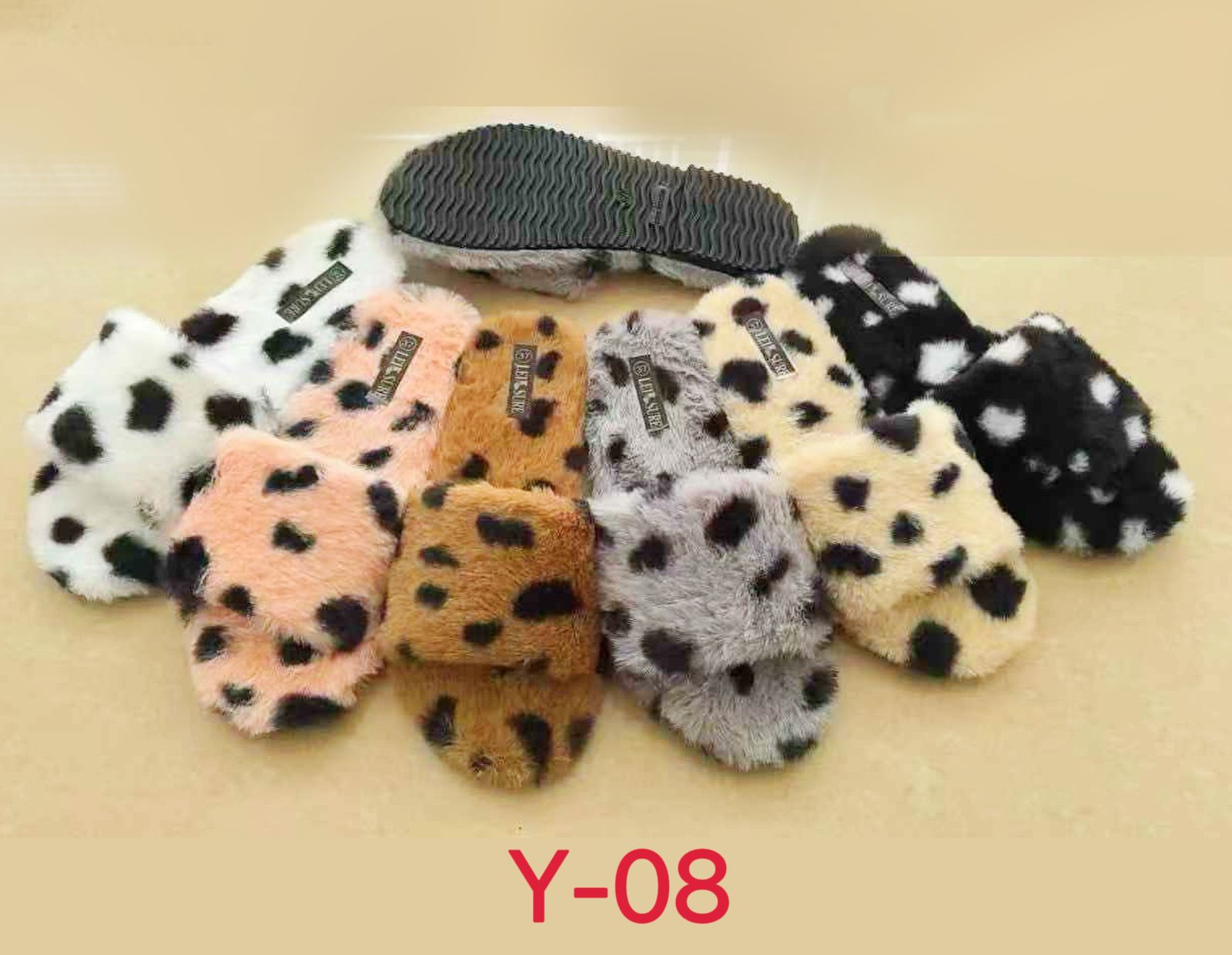 Female spotted fluffy slides