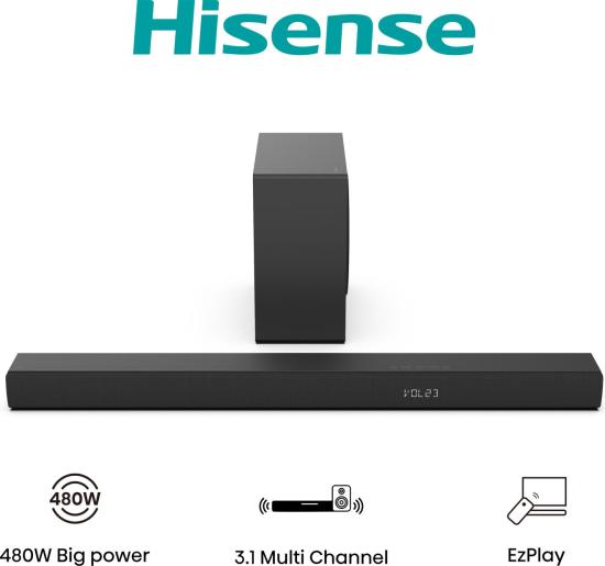 Hisense 3.1 Channel 480W Sound bar