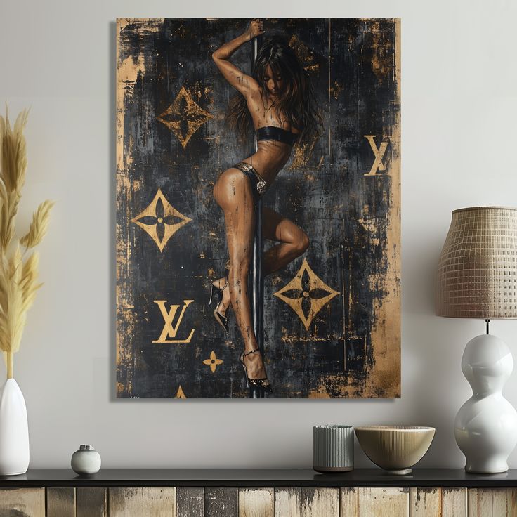 Dancing pole wall art