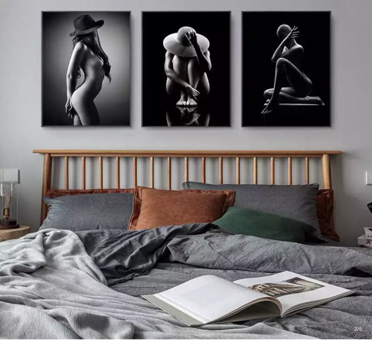 White sexy gal Canvas Art